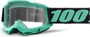 100% ACCURI Maske 2 | Schwarz Grün Tokio | Klare Brille