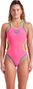 Women's 1-piece swimsuit Arena One Double Cross Back Pink/Blue/Green