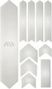 Kit di protezione per telaio ALL MOUNTAIN STYLE XL - 10 pezzi - Drops White