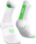 Chaussettes Compressport Pro Racing V4.0 Run High Stay Behind Blanc/Vert