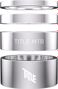 Set aluminium stuurpenafstandhouders Title 1 1/8″ Chroom