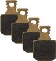 4er-Set Magura MDP 8 Gold/Gelb-Bremsbeläge für MT 4-Kolben-Bremsen