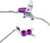 Hope Tech 4 V4 Disc Break - Front Silver / Purple Braided Hose 