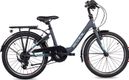 S’COOL chiX  vélo enfant  6 vitesses  Gris foncé/Turquoise