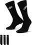 Unisex Nike Sportswear Everyday Essential Crew Black Socks (x3)