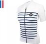 LeBram Ventoux Women's Short Sleeve Jersey White Blue Tailored Fit