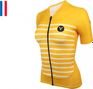 Maillot Manches Courtes Femme LeBram Ventoux Jaune Coupe Ajustée