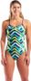 Costume da bagno Arena Texture multicolore/blu da donna