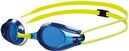 Occhialini da nuoto Arena Tracks Junior blu/bianchi/gialli per bambini dai 6 ai 12 anni