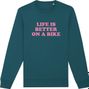 Çois Unisex 'Life is Better on a Bike' Sweat Green