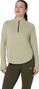 Haut 1/4 Zip Asics Nagino Run Kaki Femme