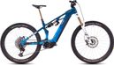 VTT Électrique Tout-Suspendu Cube Stereo Hybrid One77 HPC AT 800 Sram X0 Eagle AXS 12V 800 Wh 29''/27.5'' Bleu Actionteam 2025