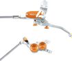 Hope Tech 4 V4 Disc Break - Tubo intrecciato anteriore argento/arancione