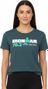 T-Shirt Manches Courtes Ironman 70.3 Vichy Bleu Turquoise Femme