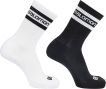 Salomon 365 Crew 2-Pair Socks White / Black Unisex
