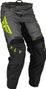 Pantalón Fly Racing Fly F-16 Negro / Gris / Amarillo fluorescente