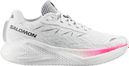 Salomon Aero Glide 4 Running Shoes, White/Pink, Men's