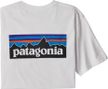 Camiseta Manga Corta Patagonia P-6 Logo Responsibili-Tee Blanco Hombres