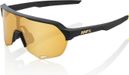 100% S2 Sonnenbrille - Mattschwarz - Gold