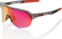 100% S2 Sunglasses - Polished Translucent Crystal Smoke - Mirror Purple