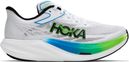 Hoka Rocket X 3 Running Shoes, White/Green/Blue, Unisex