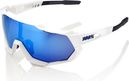 Gafas de sol Speedtrap 100% blancas - Pantalla HiPER Blue Mirror