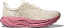 Hoka Arahi 8 Wide Running Shoes in White/Pink for Women