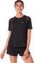 Asics Road kortemouwen shirt zwart dames