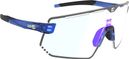Lunettes AZR Kromic Flash RX Crystal bleu/Noir/Écran Kromic irisé bleu multicouche