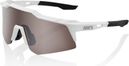 100% Speedcraft XS Matte White - HiPer Miror Silver Lens