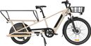 Btwin Longtail Bicicleta de Carga Eléctrica R500E Microshift 8V 26/20'' 672 Wh Beige