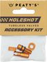 Peaty's Tubeless Valve Caps V2 Holeshot Fast Flow Mango Orange