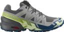 Salomon Speedcross 6 Uomo Scarpe da Trail Grigio/Blu/Verde