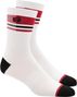 Paire de Chaussettes Crankbrothers Icon MTB Blanc Rouge