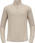 Uomo Odlo Zeroweight Warm 2.0 1/2 Zip Running Sweater Beige