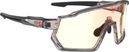 Lunettes AZR Kromic Pro Race RX Crystal Noir verni/Noir/Ecran Kromic irisé rouge multicouche 