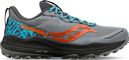 Saucony Xodus Ultra 2 Grijs Blauw Oranje Trail Schoenen