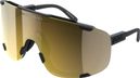 Poc Devour Uranium Black / Clarity Road Partly Sunny Gold Sunglasses