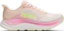Hoka Clifton 11 Women's Running Shoes - White/Pink