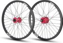 Paire de Roues Alu Pro Pride Helium M24 Matrix Splash 20/15mm Red