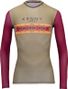 Kenny Charger Maglia manica lunga donna marrone / rossa