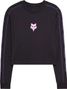 Crop Top Manches Longues Fox Image Phantom Noir Femme