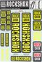 Rockshox Fork Stickers Kit 35 mm Yellow