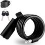 Antivol de Vélo  Câble Acier Antivol Extensible 115cm - noir
