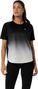 Asics Road Fade Kurzarm-Shirt Schwarz/Weiß für Damen