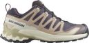 Salomon XA Pro 3D V9 GTX Trail Running Shoes, Purple/Beige, Women's