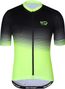 Maillot de vélo manches courtes homme WAVE jaune/noir