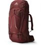 Gregory Deva 60L wandelrugzak, rood, voor dames