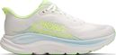 Hoka Clifton 11 Running Shoes, Wide, White/Blue, Women's