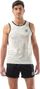 Men's Compressport Performance Singlet Tank Top White/Brown